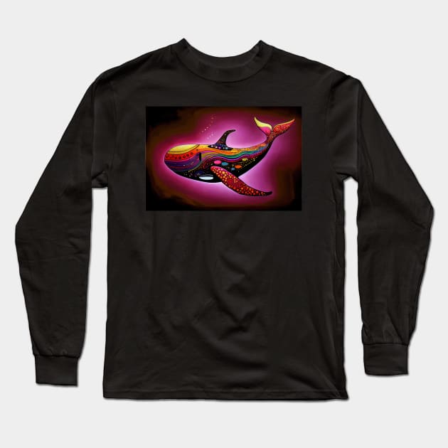 Surreal Whale Long Sleeve T-Shirt by dholzric